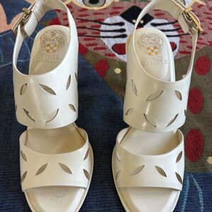 Vince Camuto Women's White Cutout Sandals